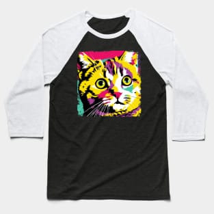 Munchkin Cat Pop Art - Cat Lover Gift Baseball T-Shirt